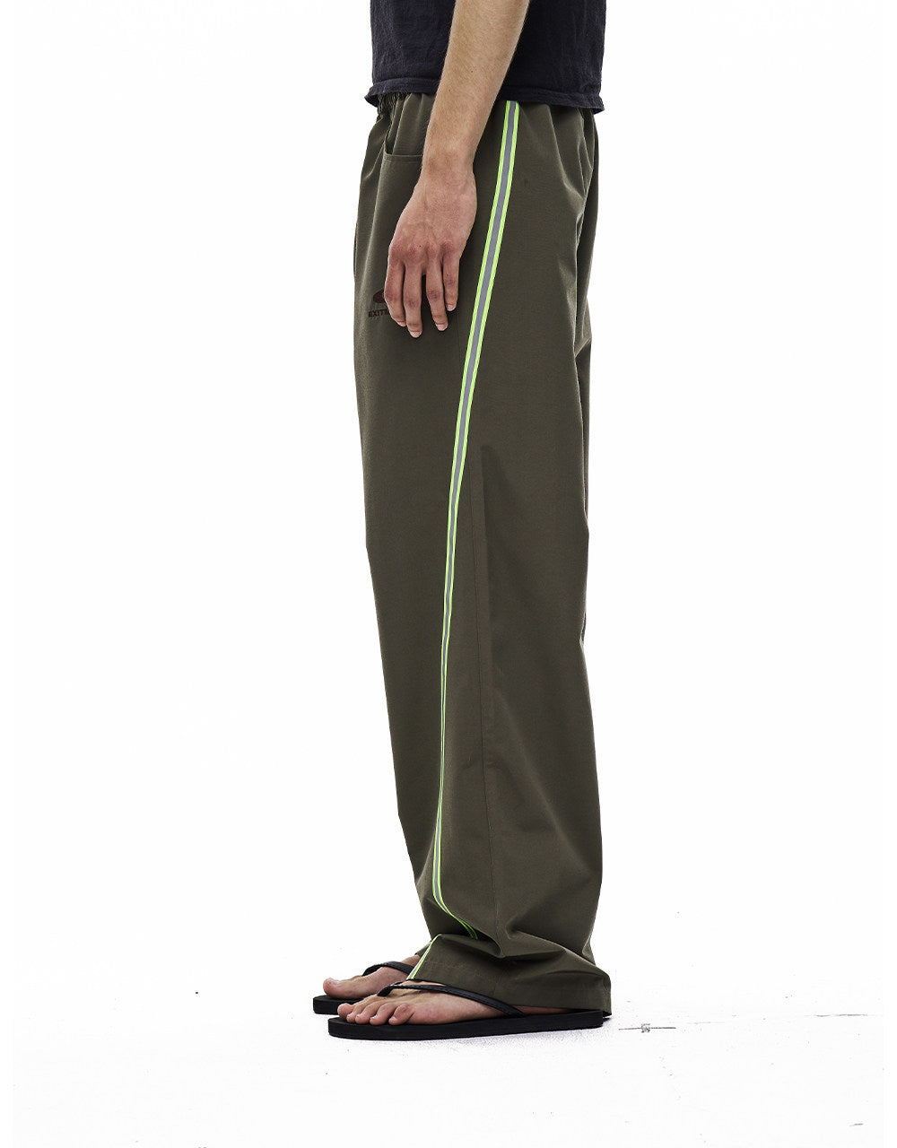 Retro Color-Blocking  Casual Pants