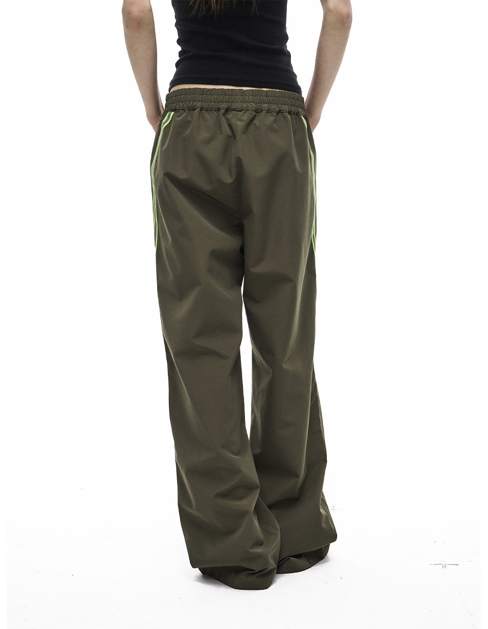 Retro Color-Blocking  Casual Pants