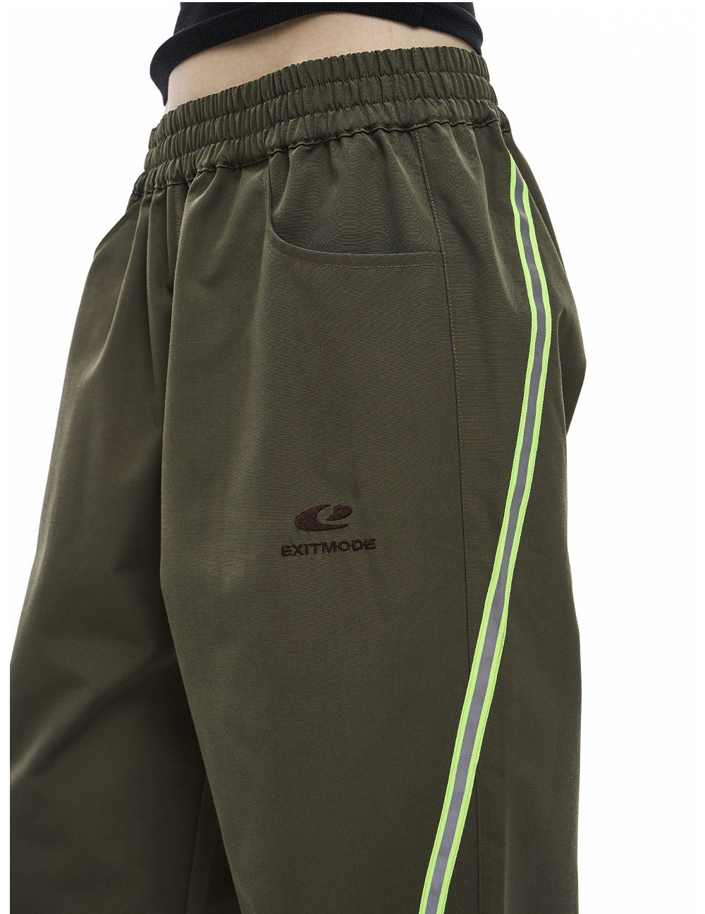 Retro Color-Blocking  Casual Pants
