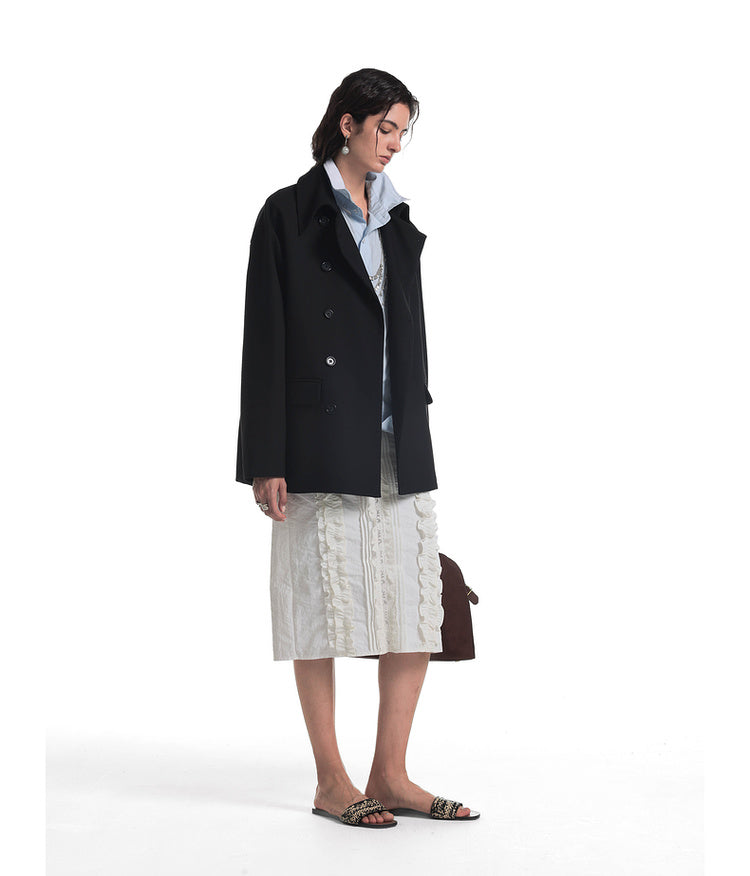 Minimalist silhouette casual jacket