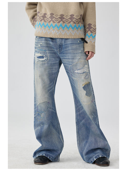 Stitched Flare Jeans