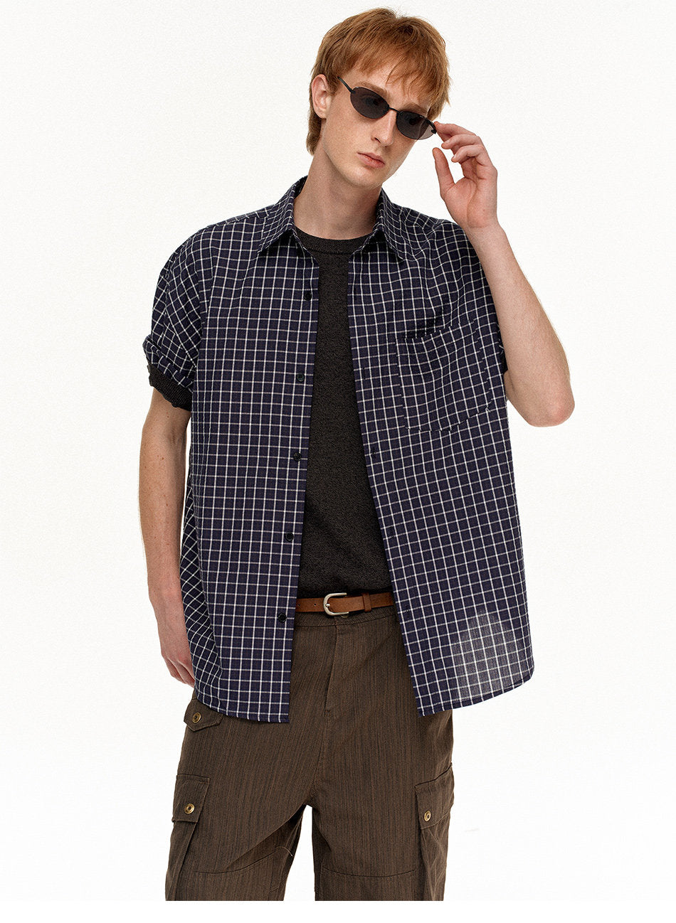 Oversized Retro Check Shirt