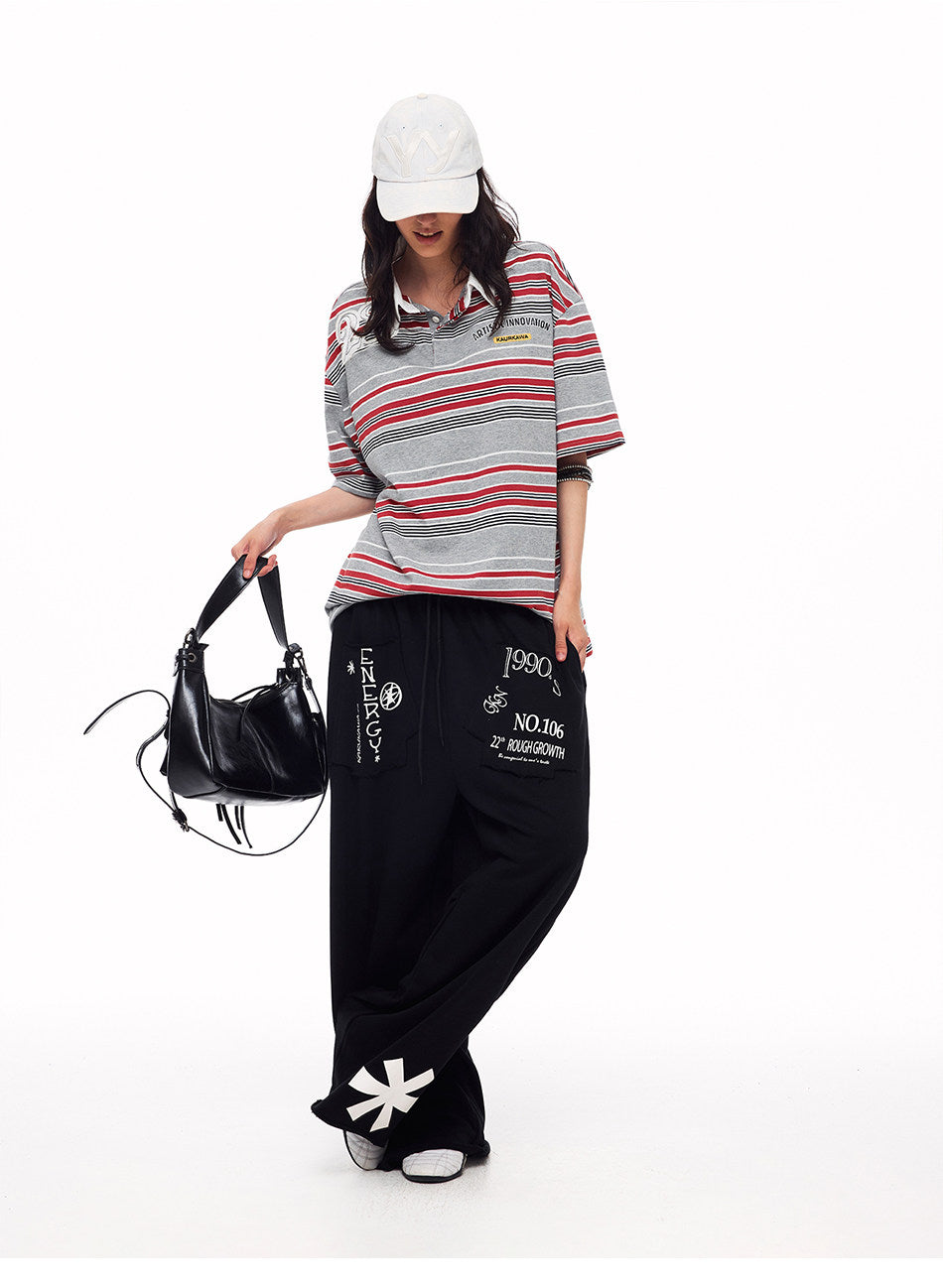 Contrast-Striped Polo Shirt