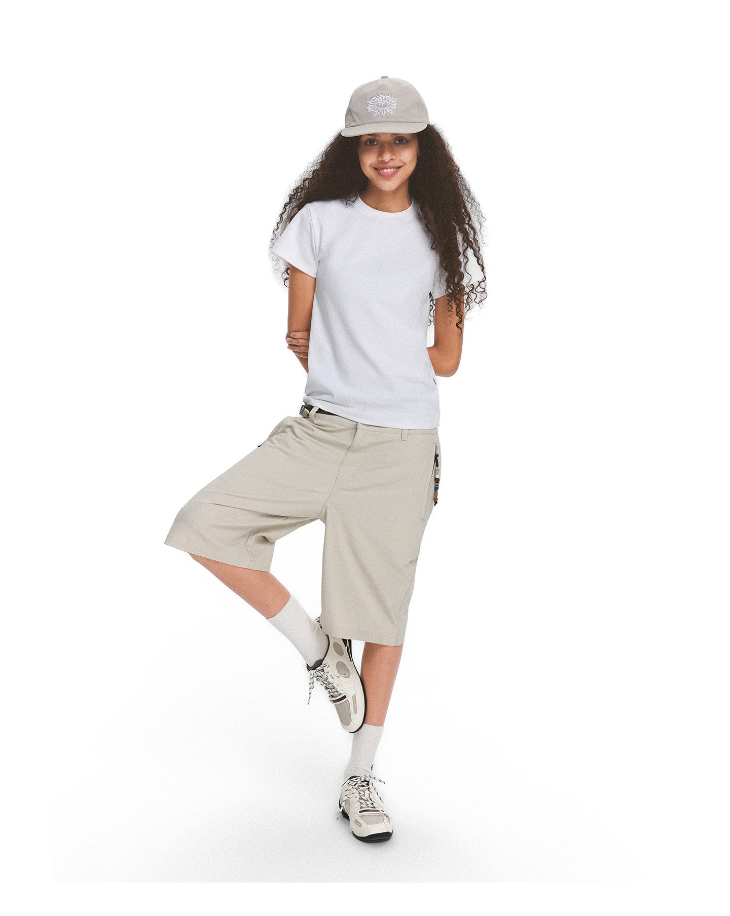 Vintage Cotton Shorts with Beads