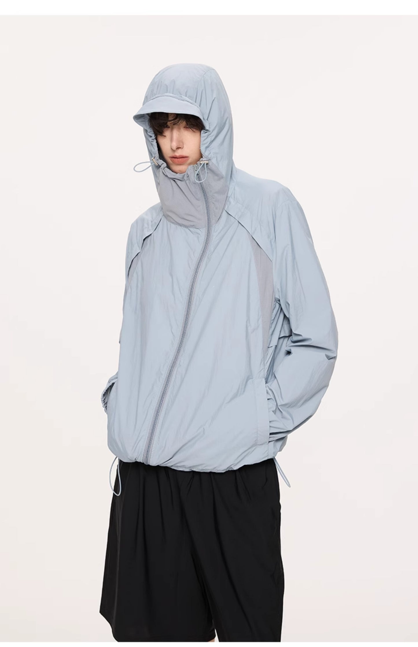 Breathable straight shoulder jacket