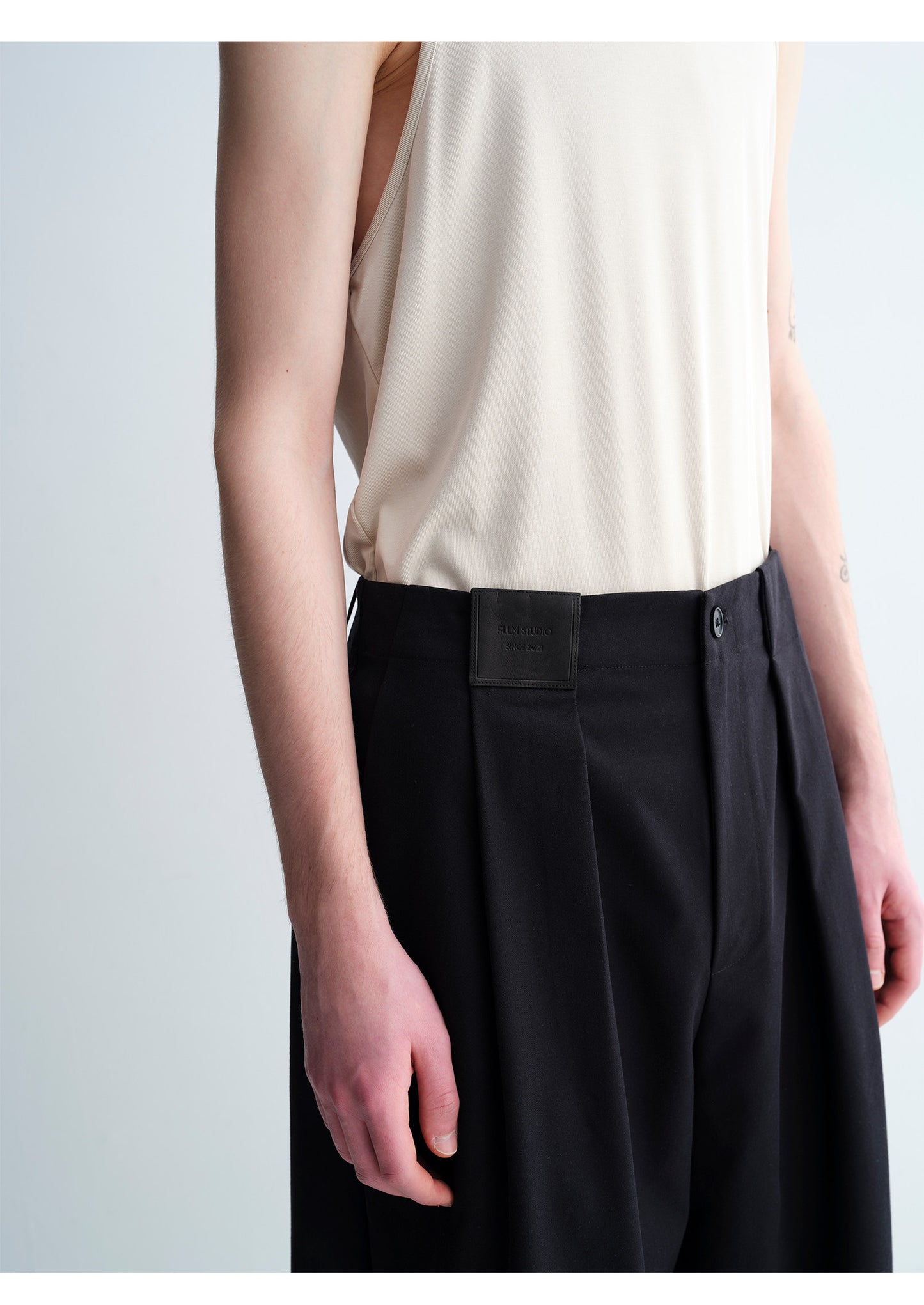 Tencel Blend Wide-Leg Pants