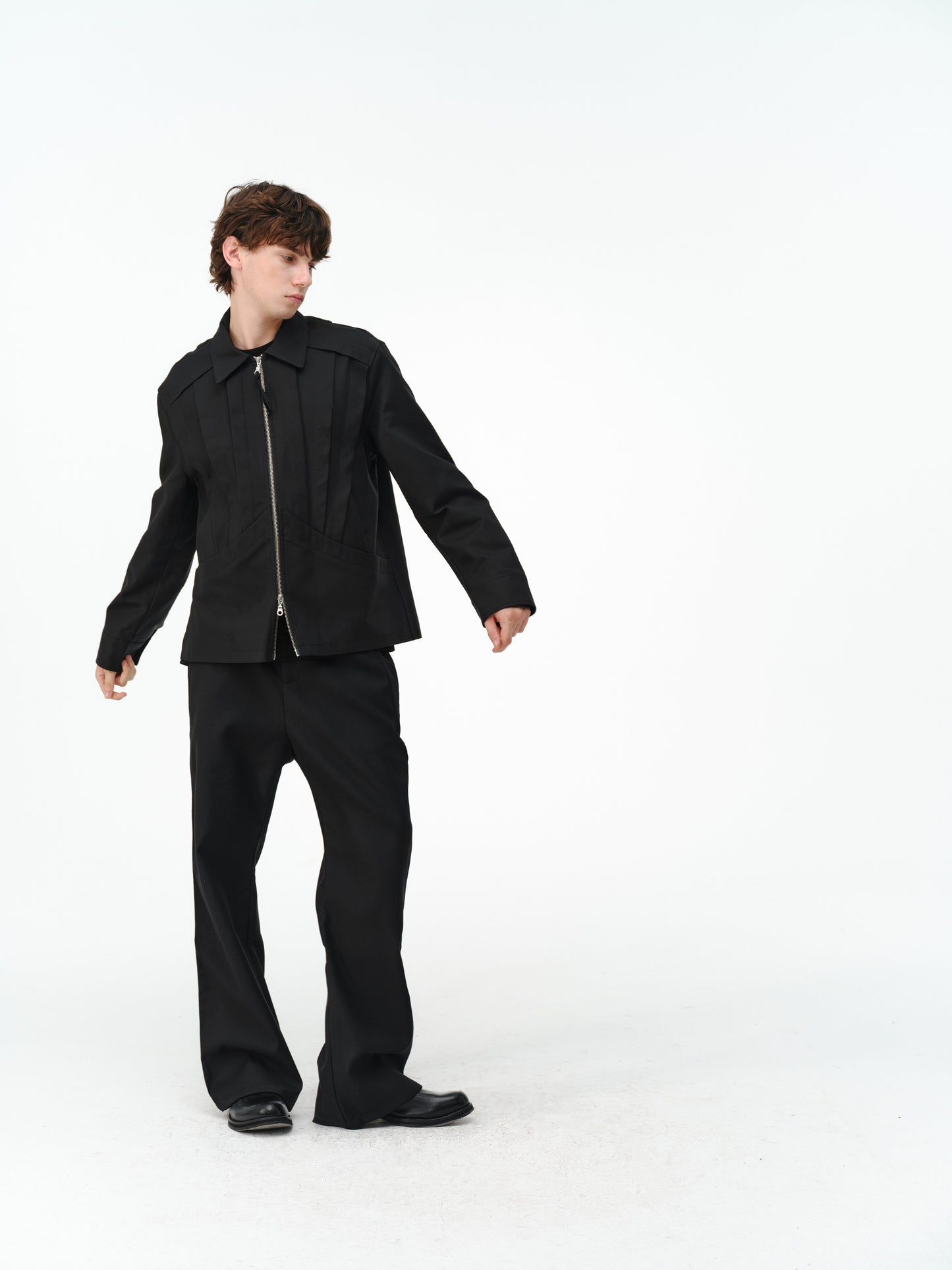 Zip-Up Short Wide Jacket