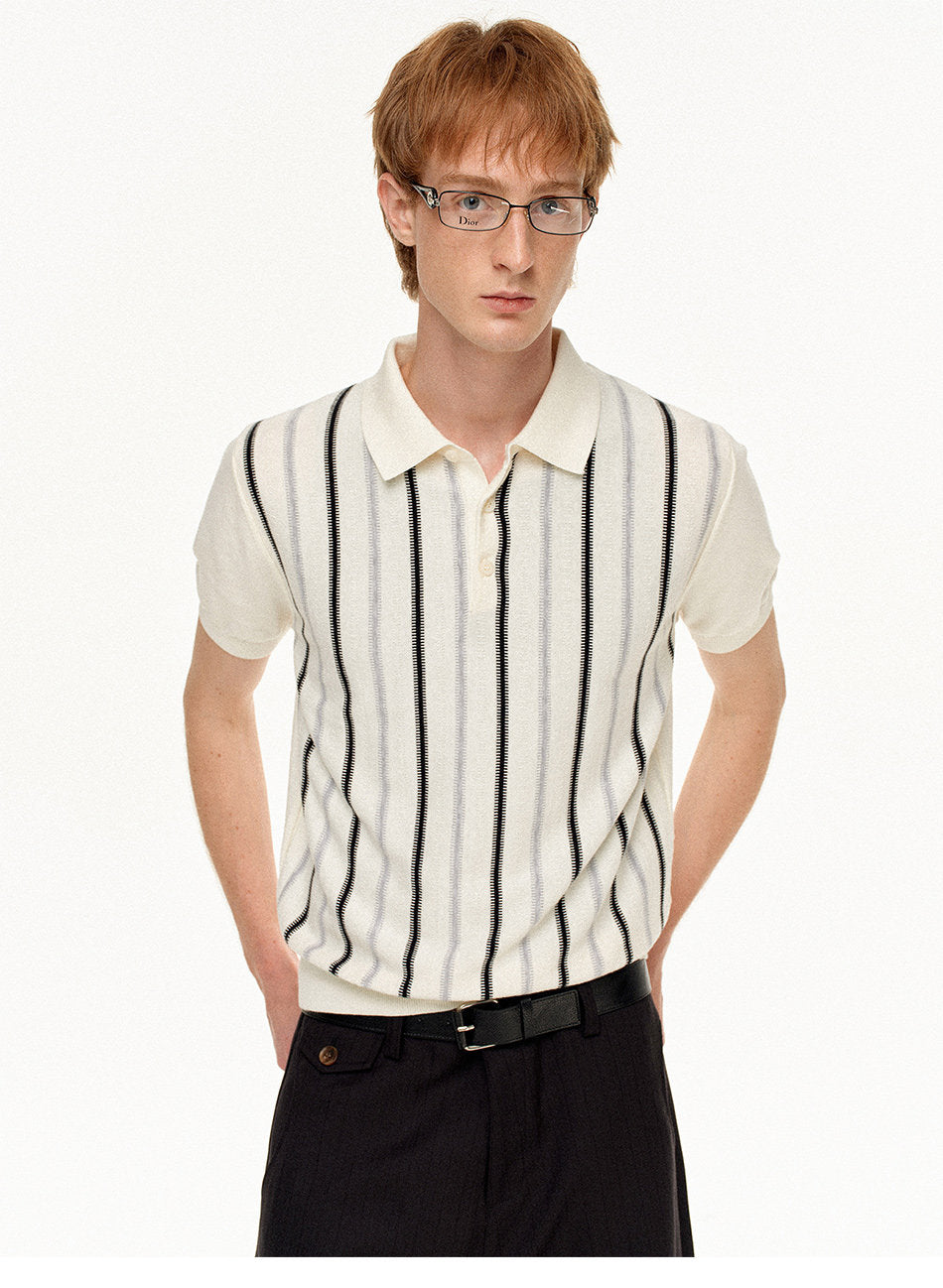Striped Casual Polo Shirt