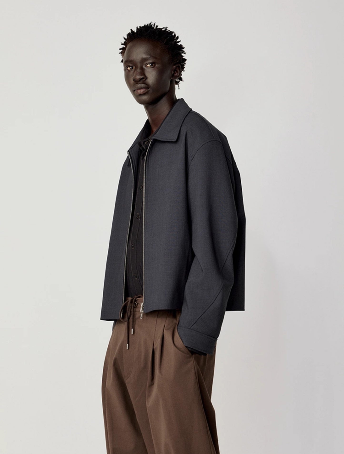 Scythe Sleeve Zipper Jacket