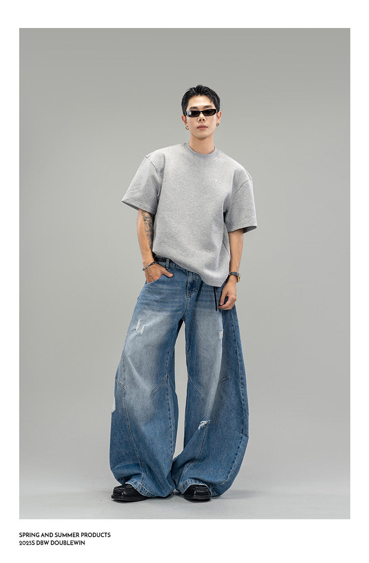 Air Layer Pure Color Loose-Fit T-Shirt