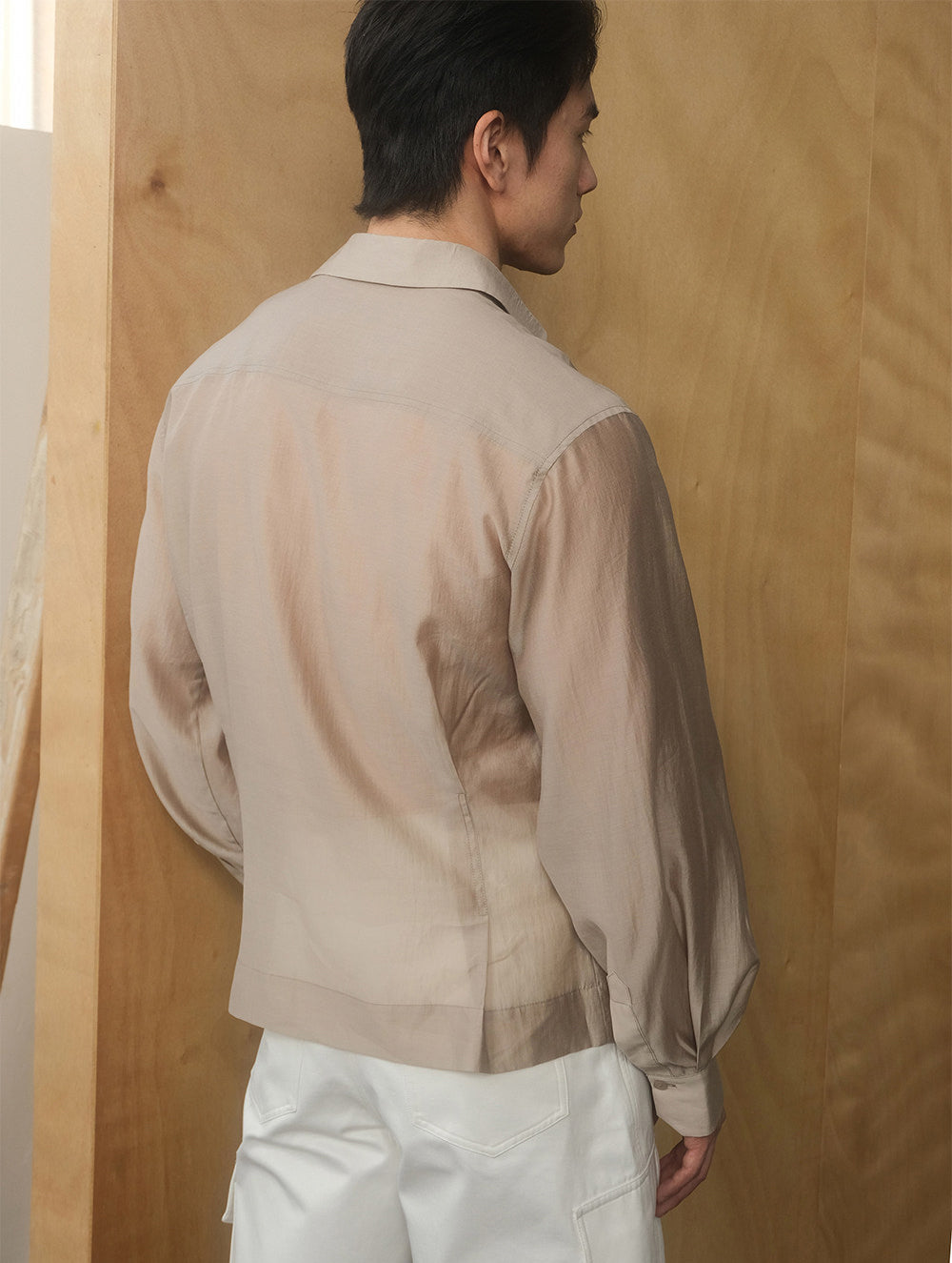 Waist-Shaping Lapel Shirt