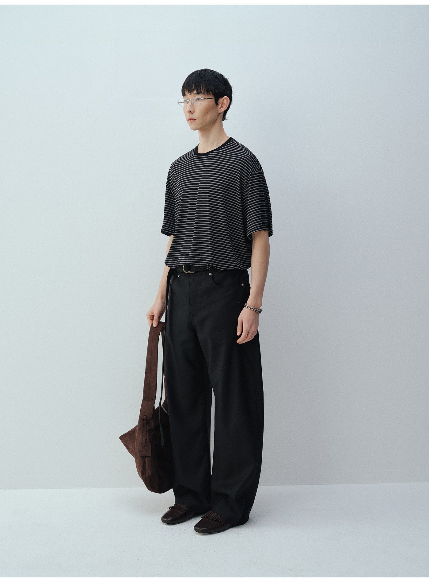 3D 마이크로 커브 캐주얼 팬츠