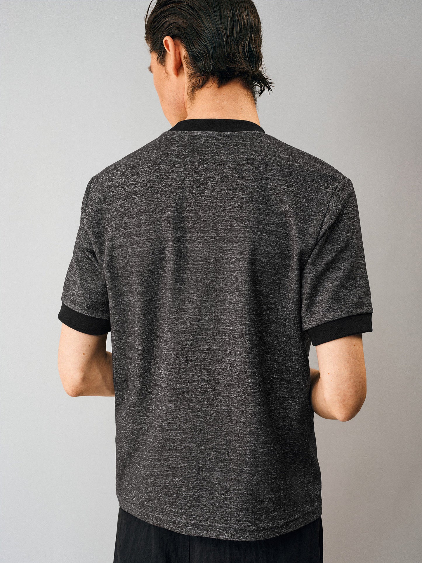 Contrast-Color Loop-Knit T-Shirt