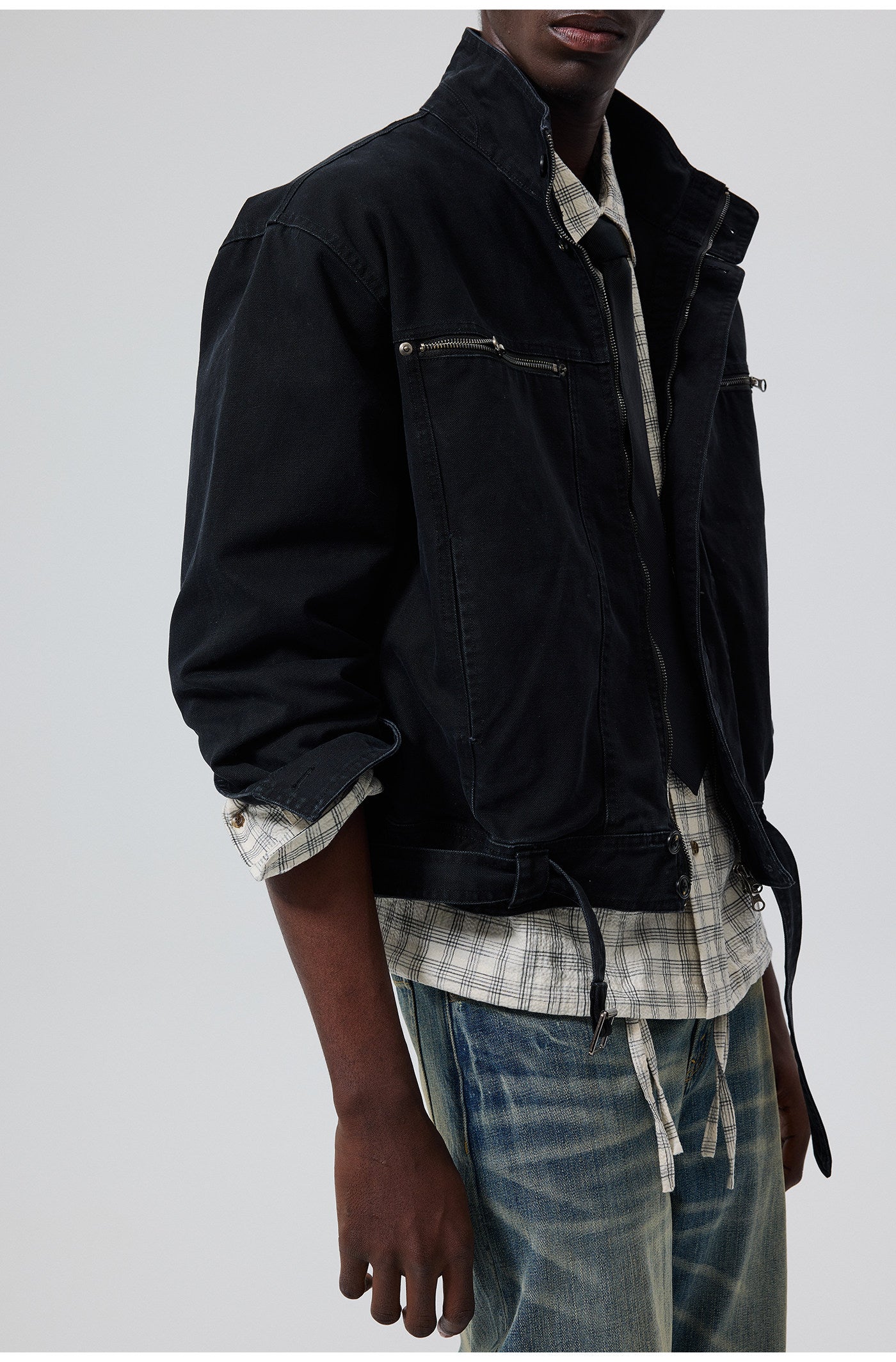 Stand Collar Harrington Jacket