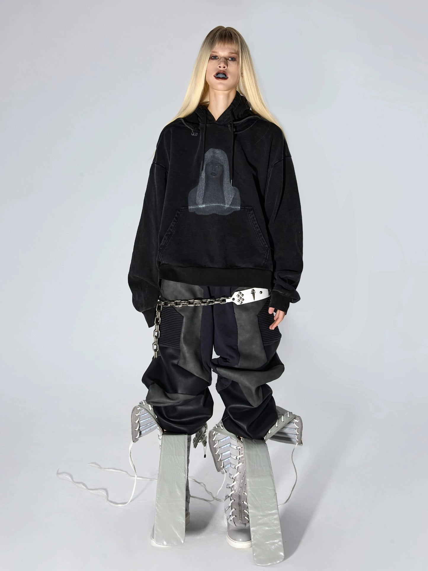 Double Layer Hooded Sweatshirt