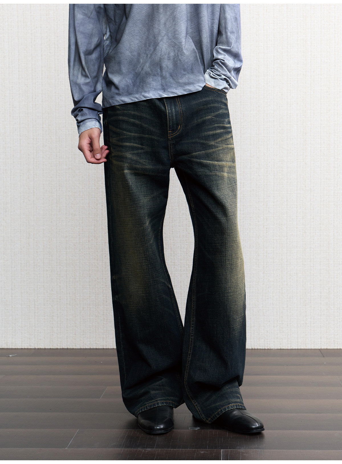 Honeycomb Fit Straight Jeans