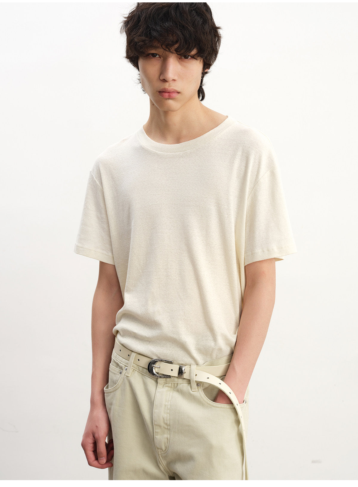 ウォッシュ加工半袖Tシャツ