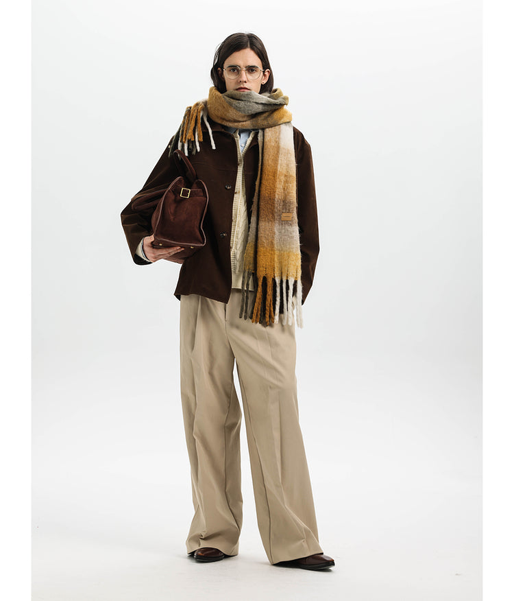 Unisex Damaged Suede Jacket