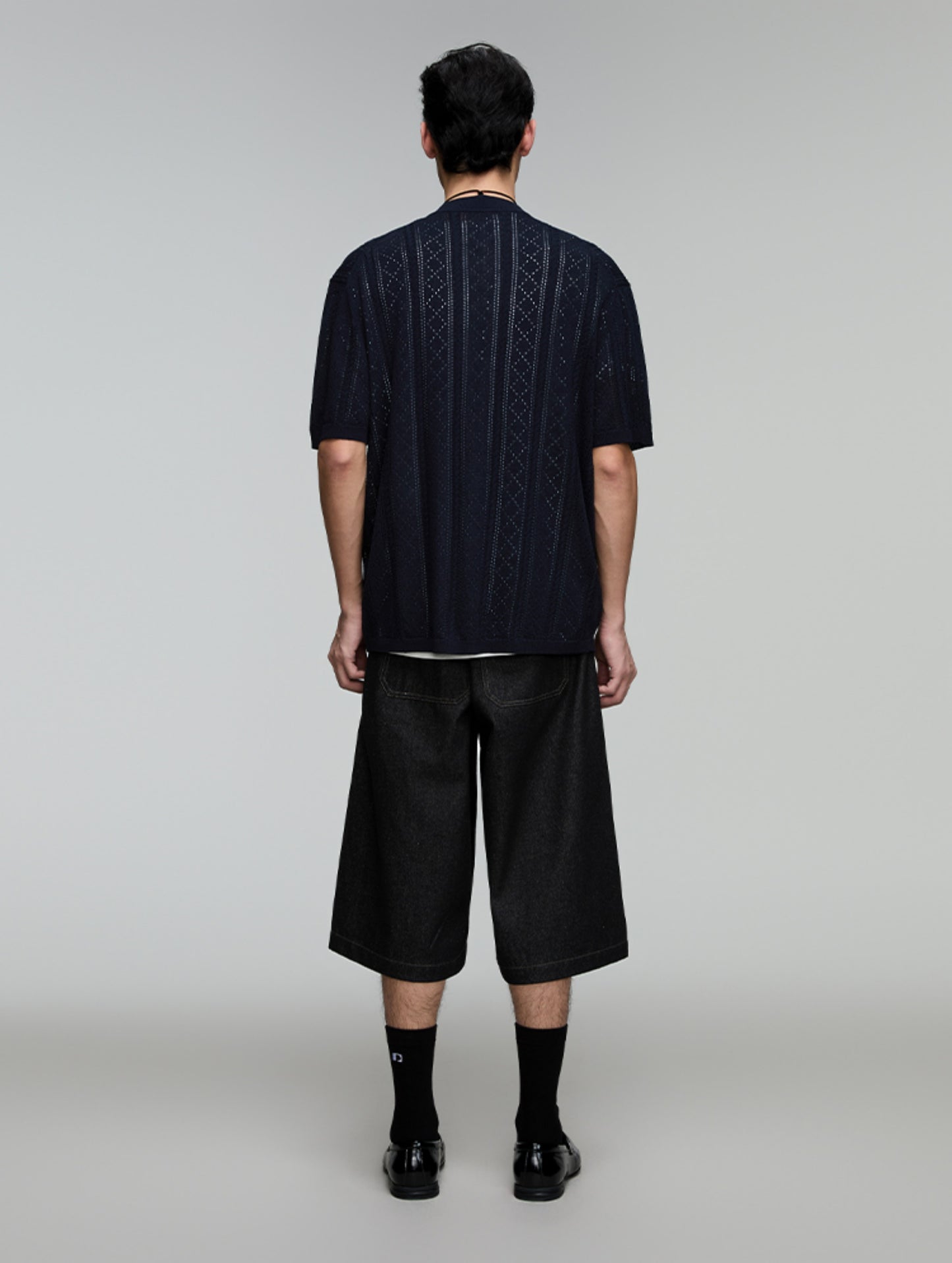 A-line loose denim shorts