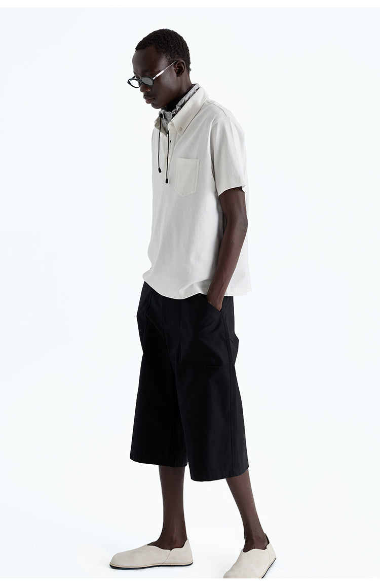 Cotton blend polo shirt