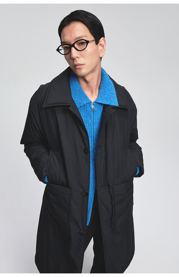 Multi-Pocket Quilted Coat
