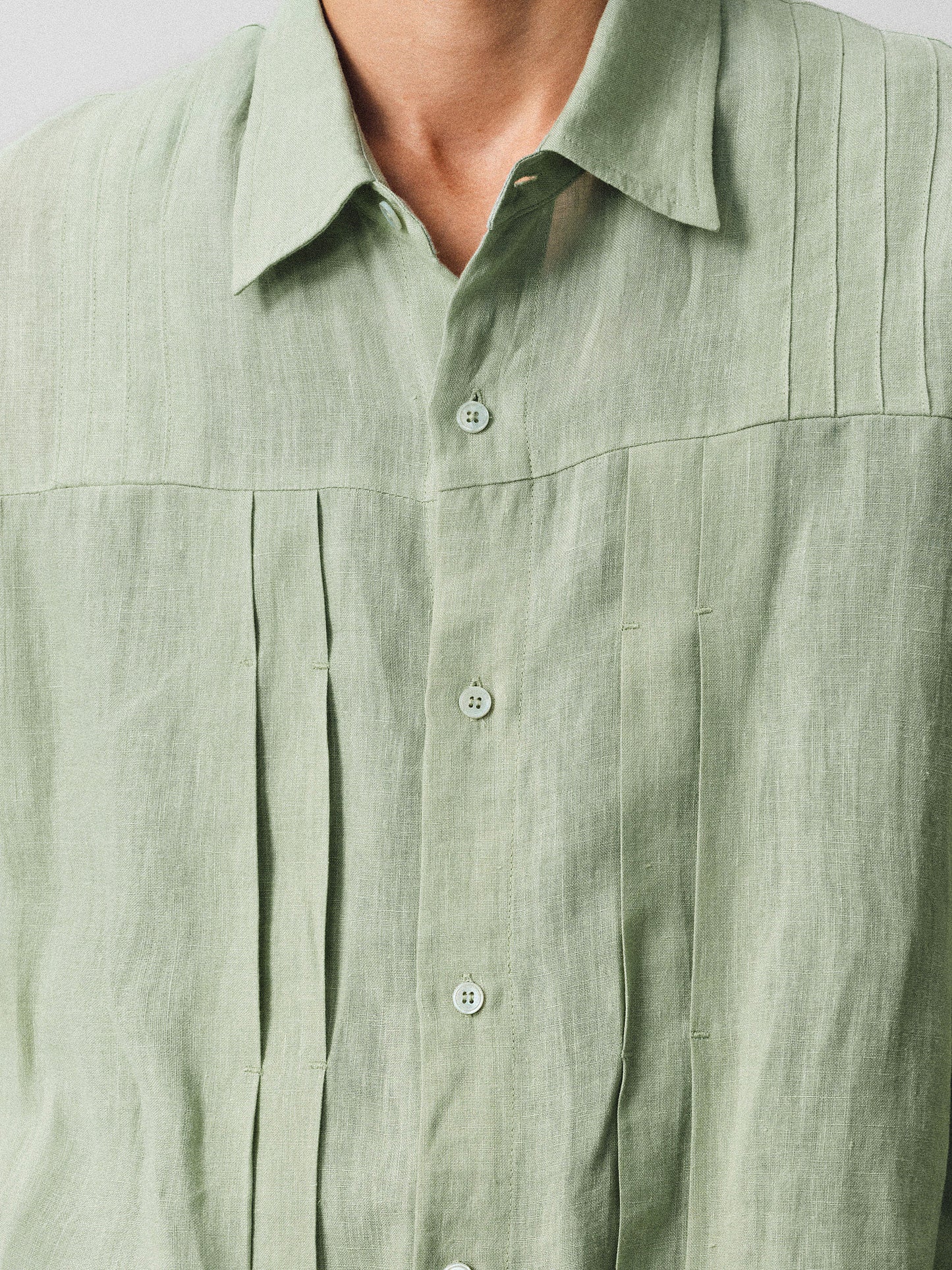 Wrinkled-effect Pleated Shirt