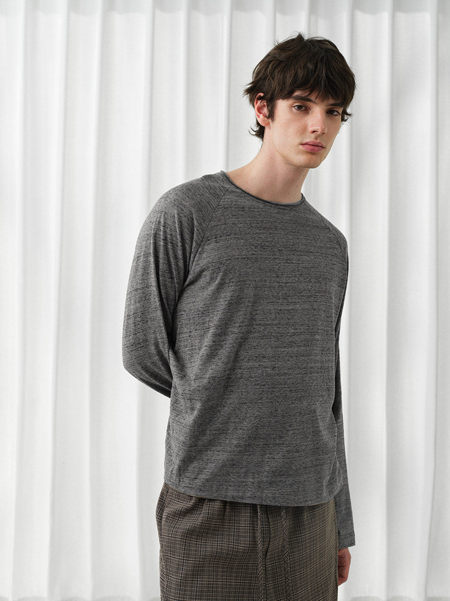 Raglan-Sleeve Roll-Neck T-Shirt