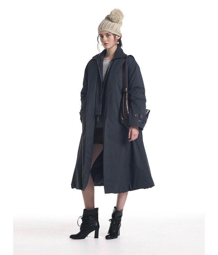 Faux Two-Piece Windproof Coat