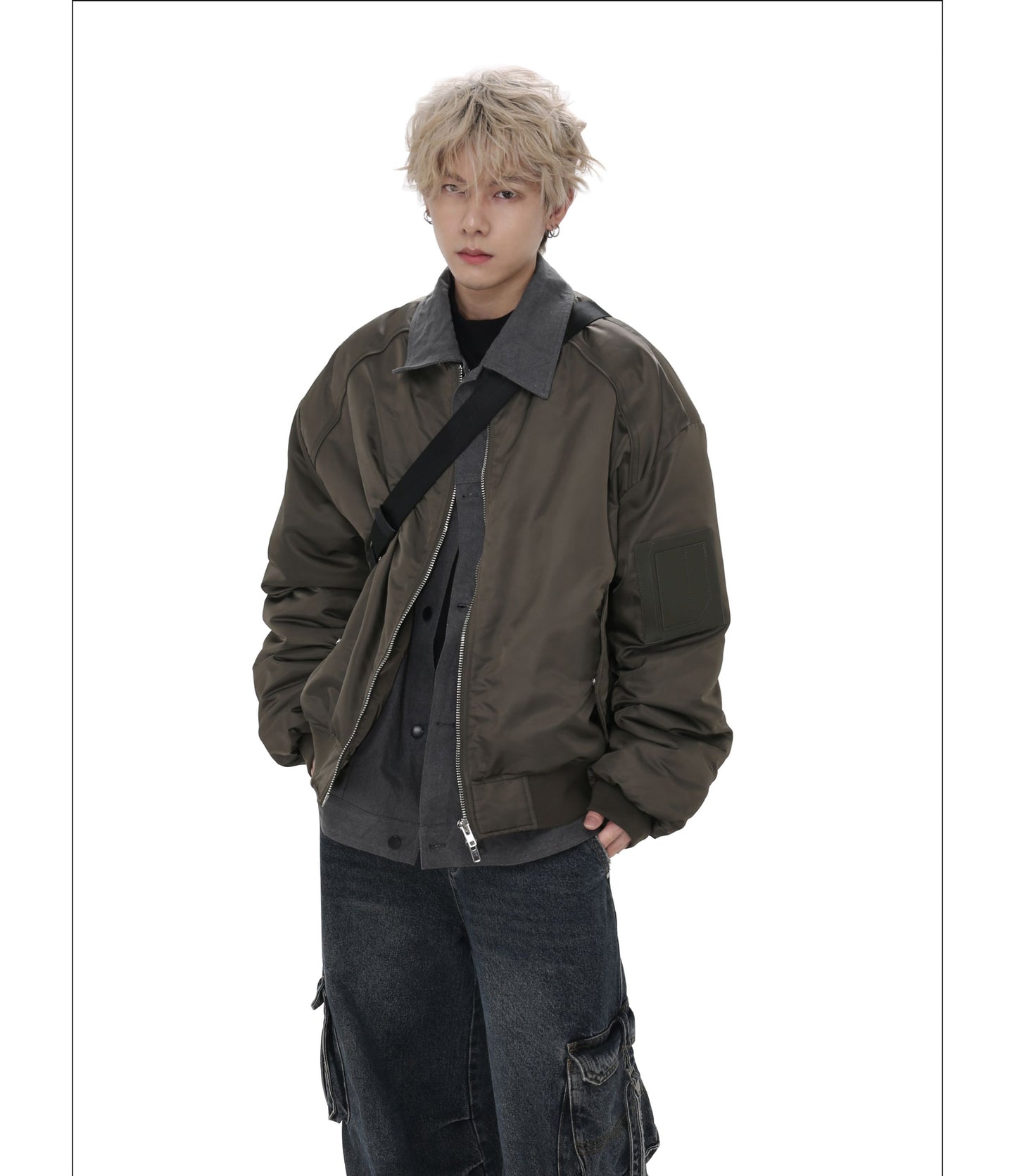 Stitch design lapel cotton jacket