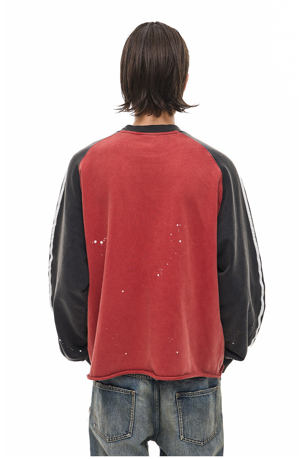 Wash-Finished Sweatshirt with Printed Badge Sweatshirt
