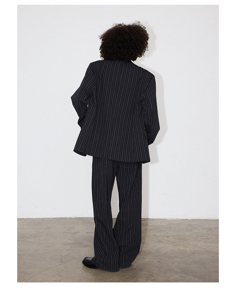 Loose-Fit Padded Shoulder Jacket