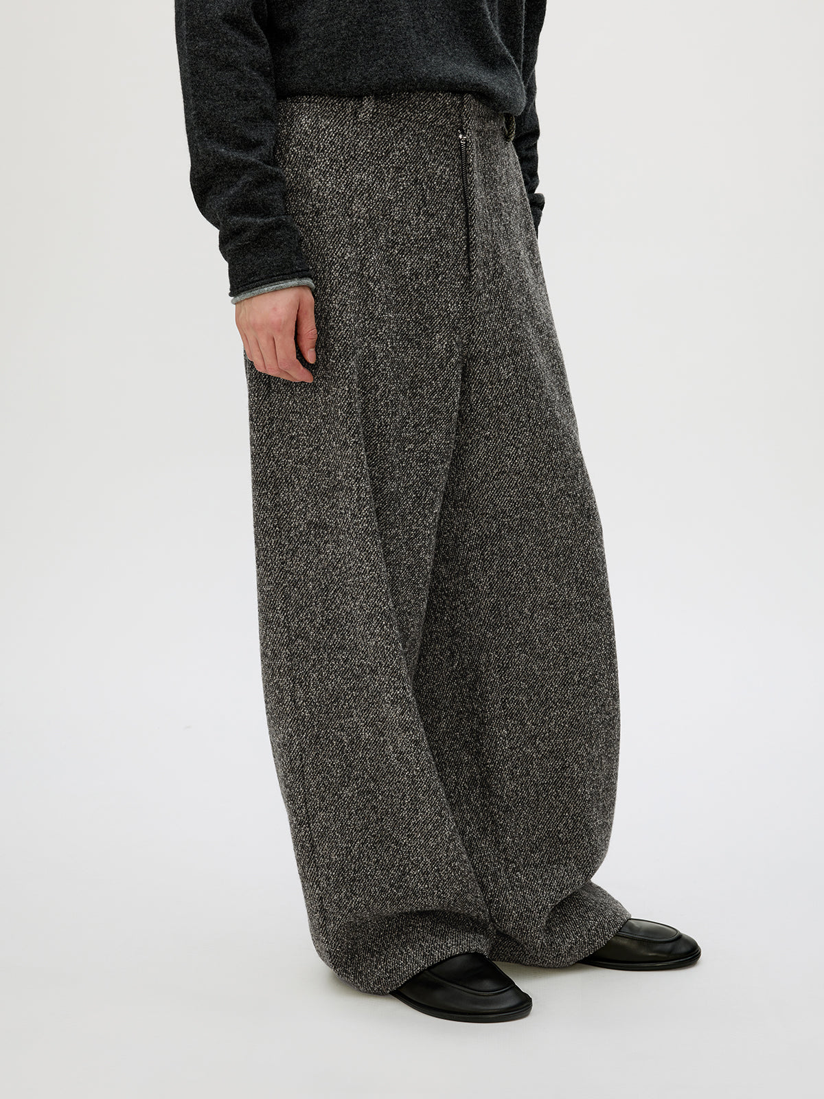Tweed Loose Casual Pants