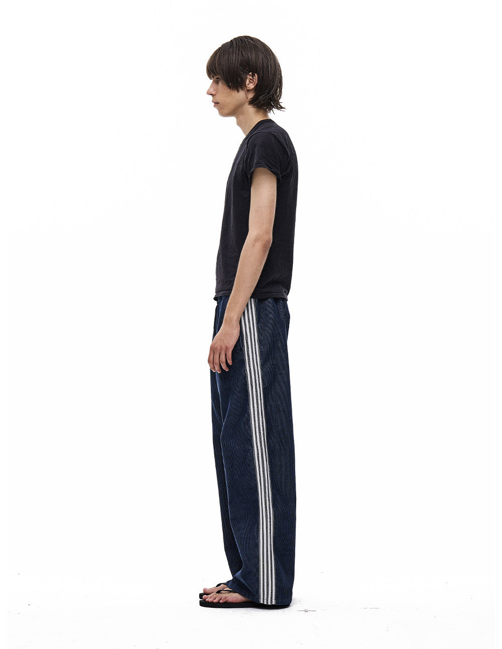 Striped Corduroy Wide-Leg Casual Pants