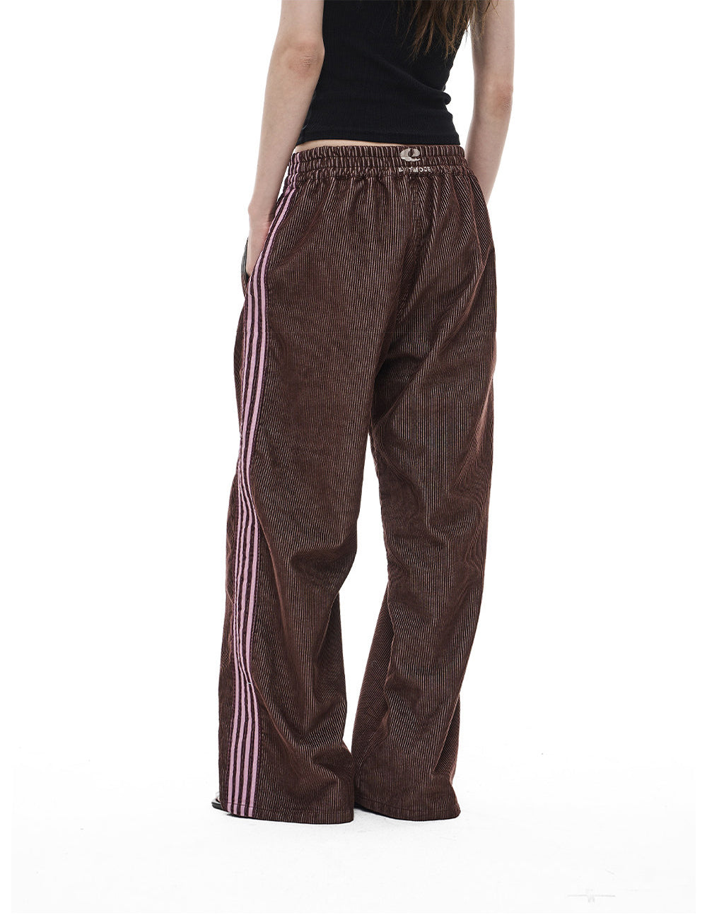 Striped Corduroy Wide-Leg Casual Pants