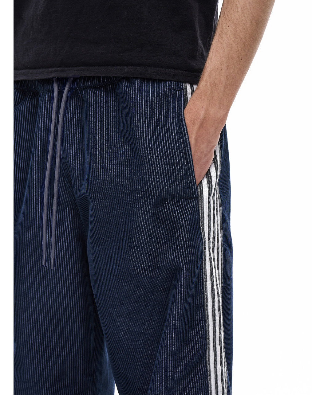 Striped Corduroy Wide-Leg Casual Pants