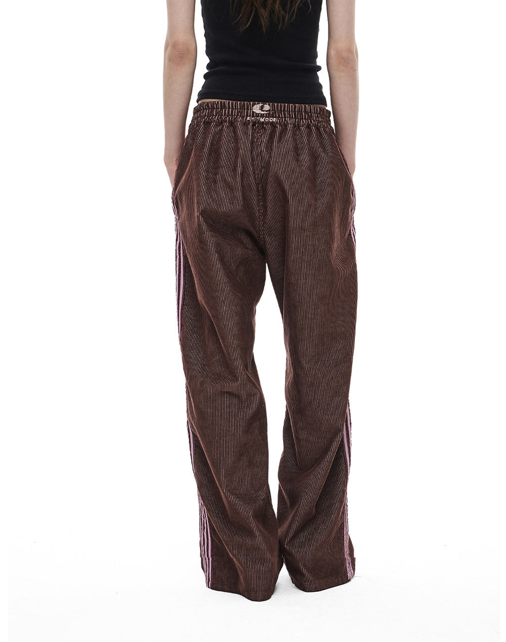 Striped Corduroy Wide-Leg Casual Pants