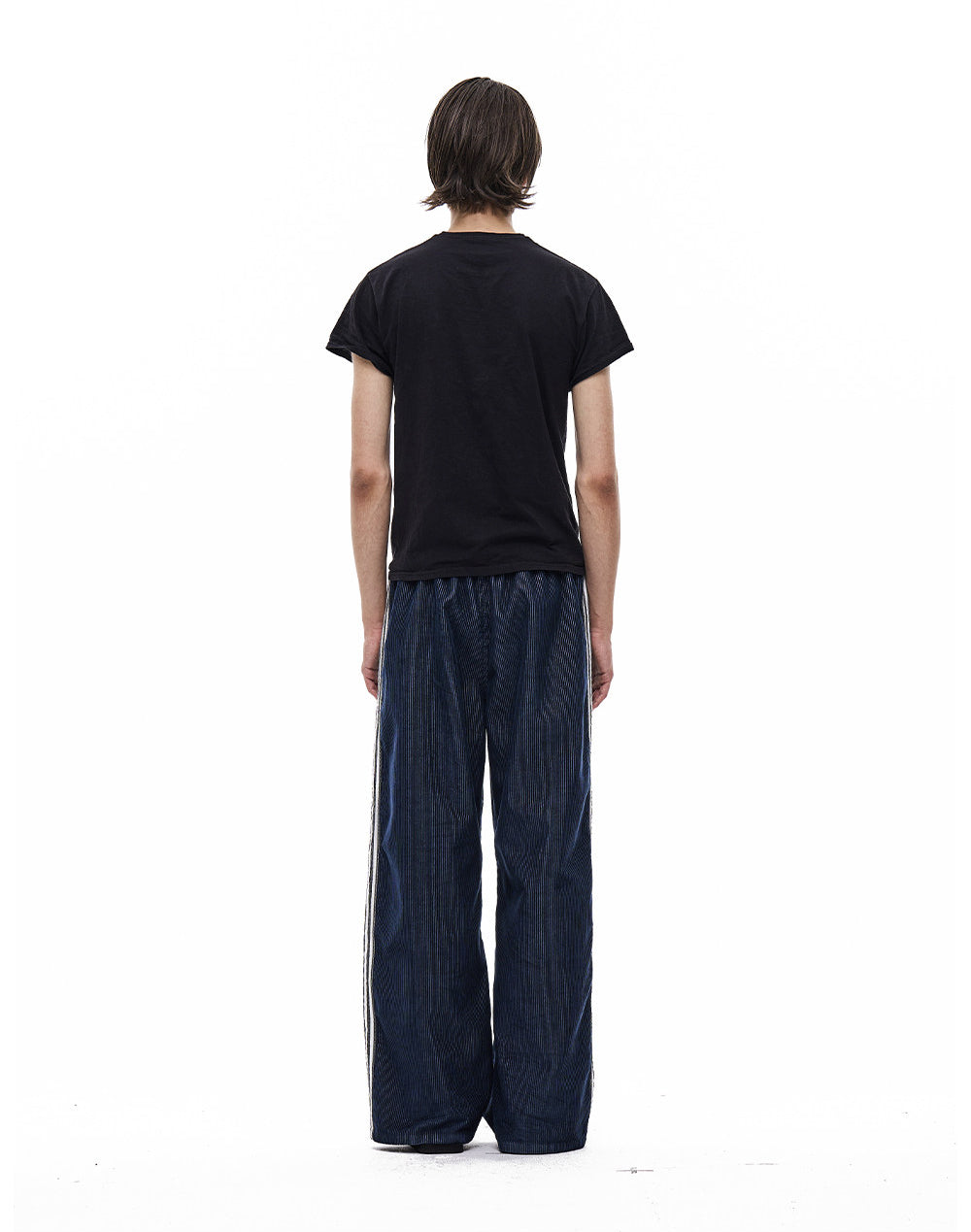Striped Corduroy Wide-Leg Casual Pants