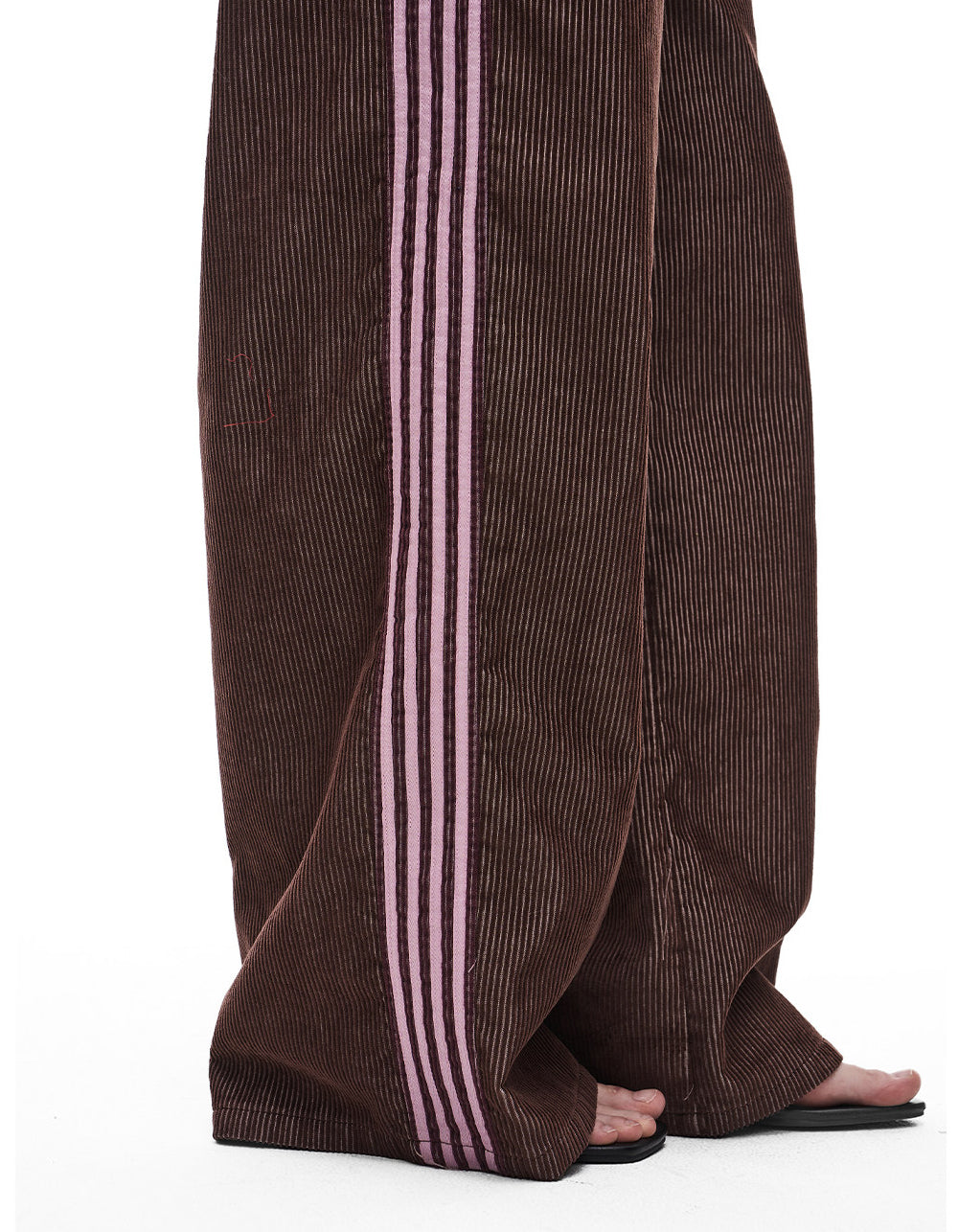 Striped Corduroy Wide-Leg Casual Pants