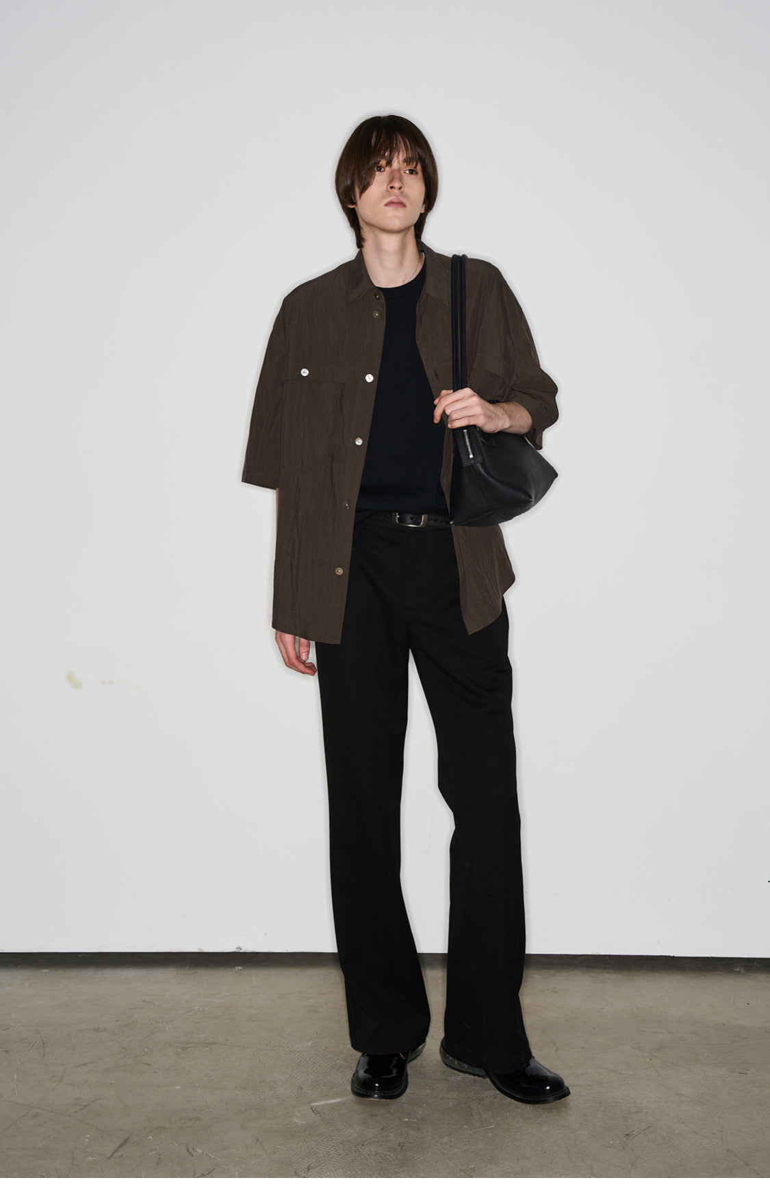 Wrinkled nylon shirt