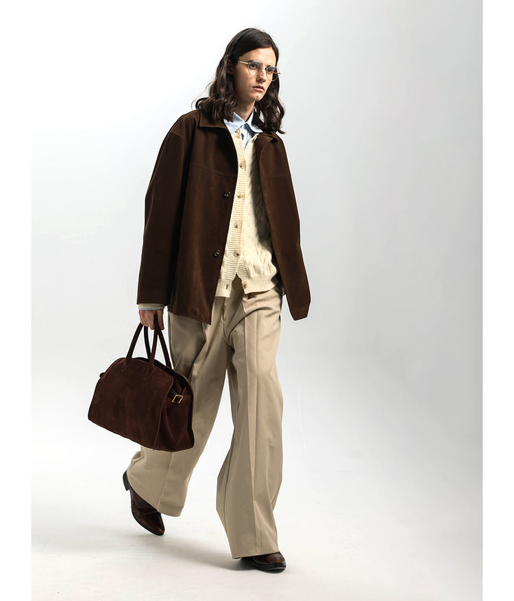 Unisex Damaged Suede Jacket