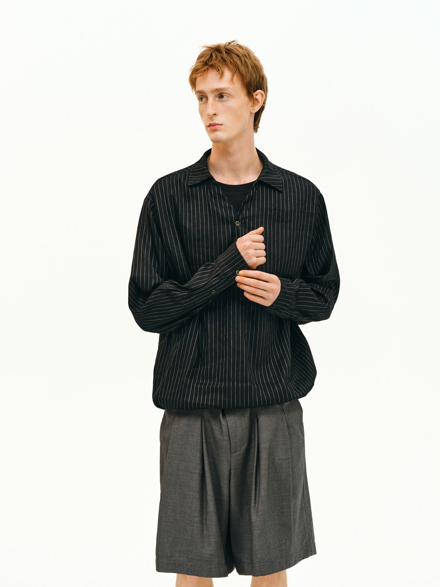 Striped Faux Two-Piece Shirt