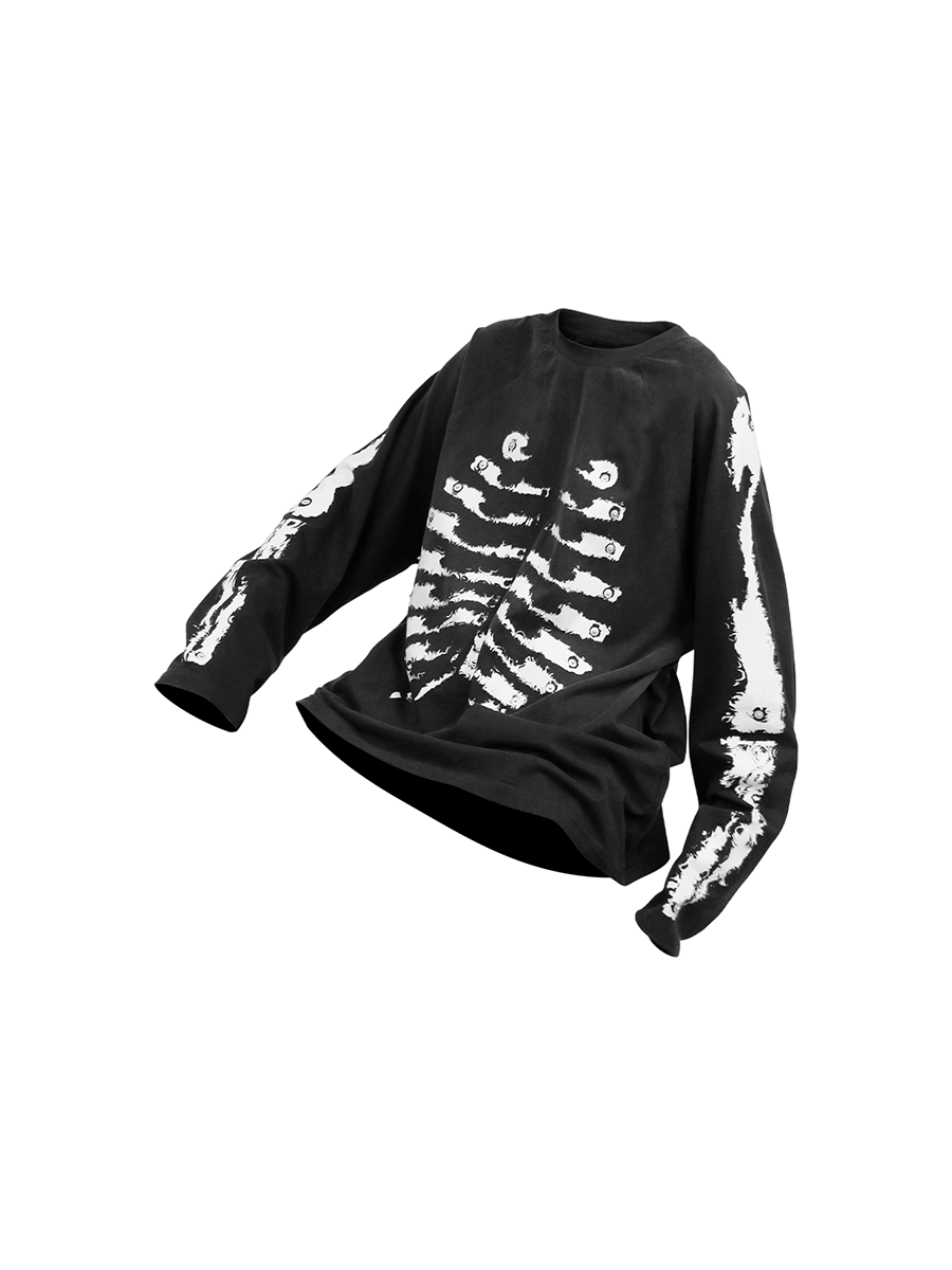 Skeleton-print T-shirt
