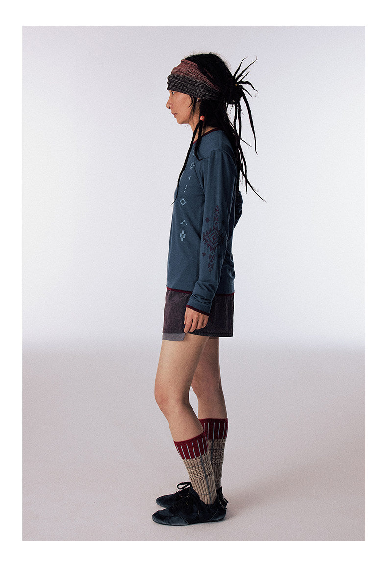 Patchwork Faux Two-Piece T-Shirt