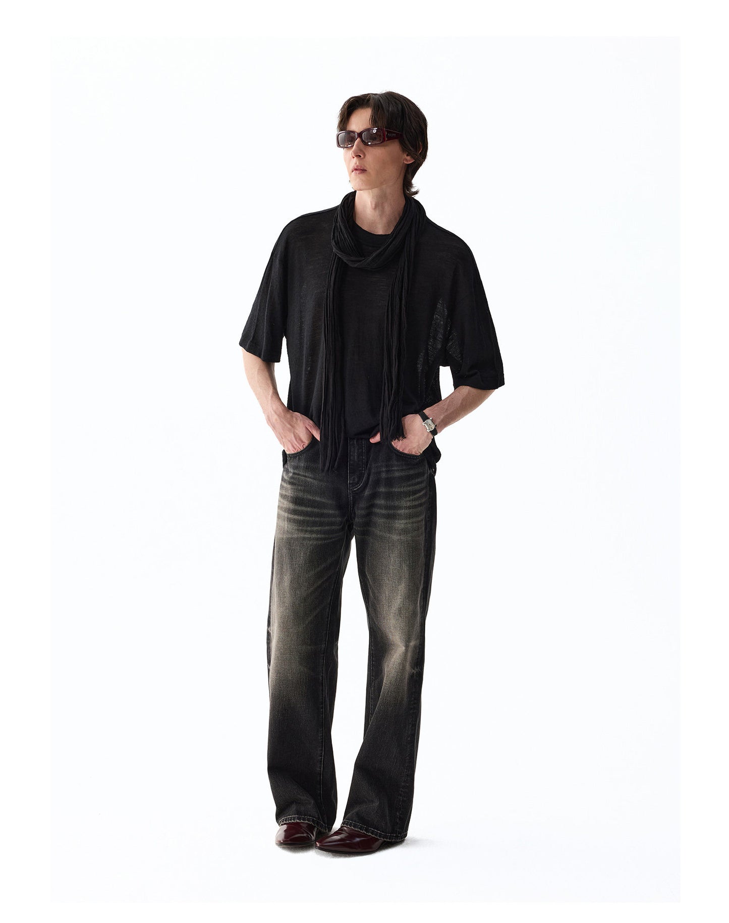 Vintage Washed Denim Pants