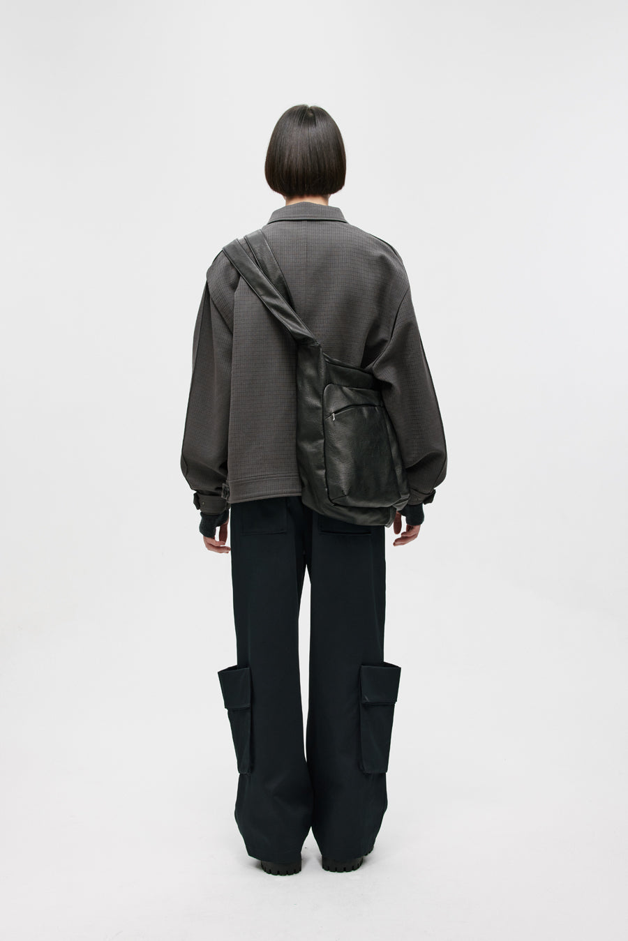 Drop Shoulder Loose Leaf Jacket