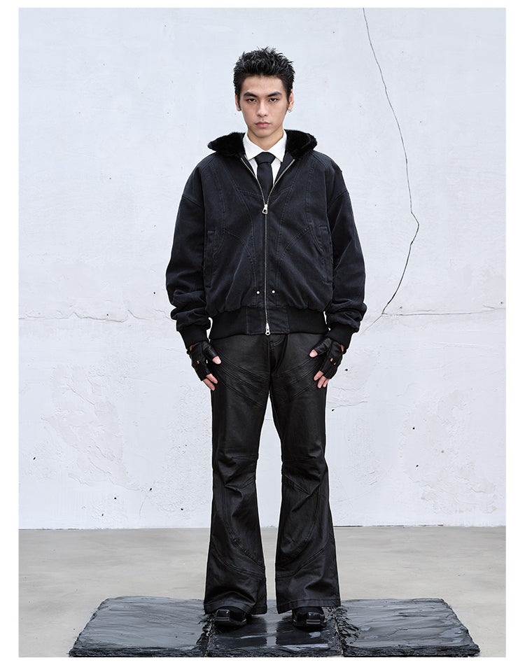 Heavy Canvas Mink Fur Jacket