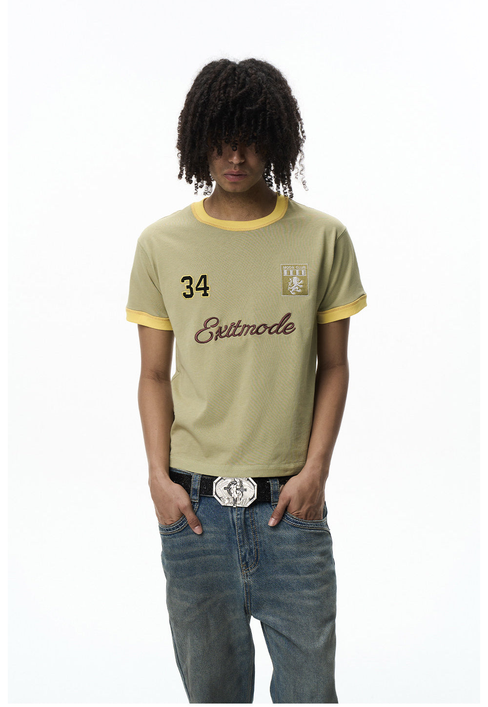 Vintage Embroidered Crew-Neck T-Shirt