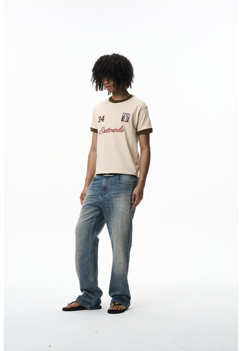 Vintage Embroidered Crew-Neck T-Shirt