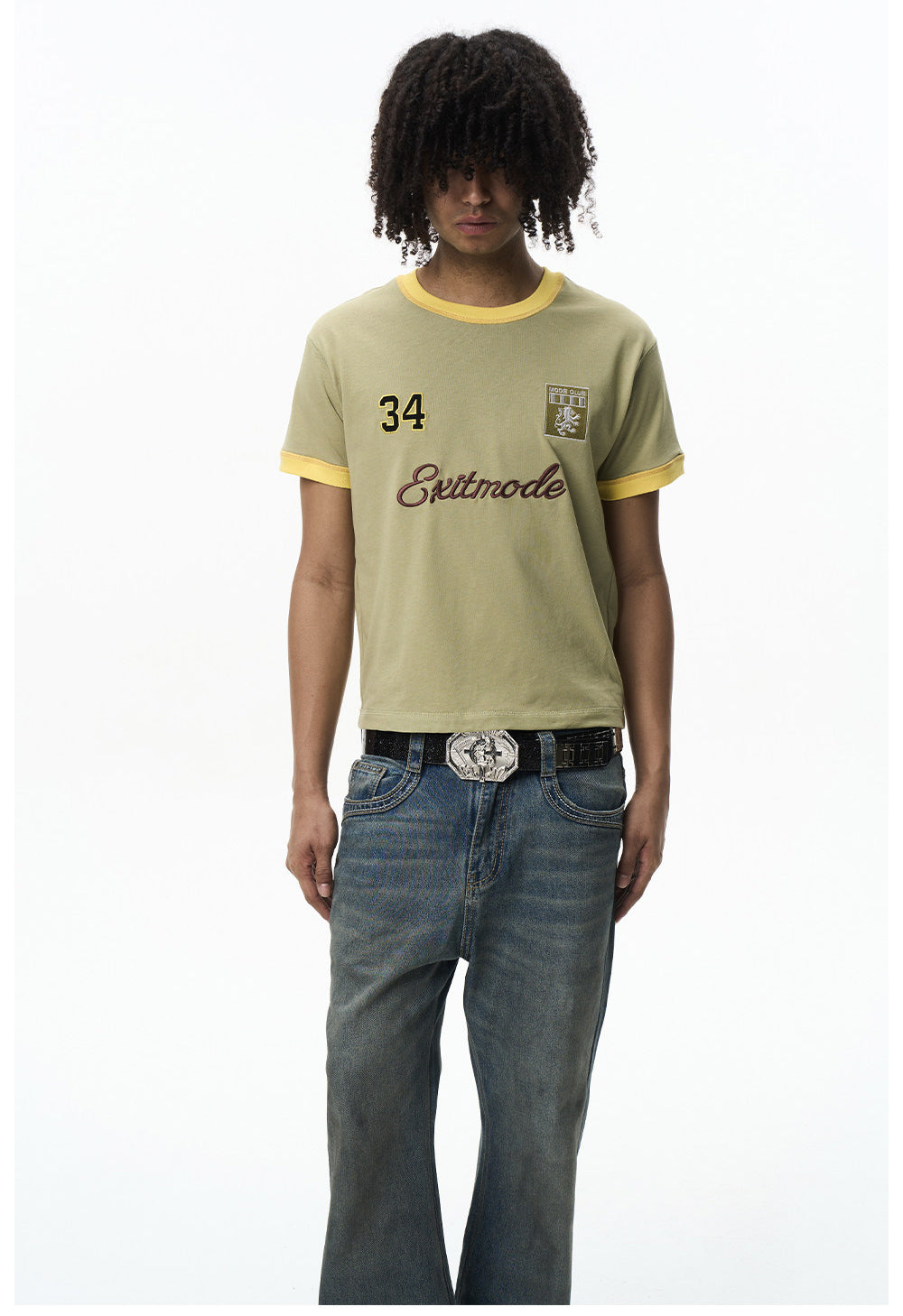 Vintage Embroidered Crew-Neck T-Shirt