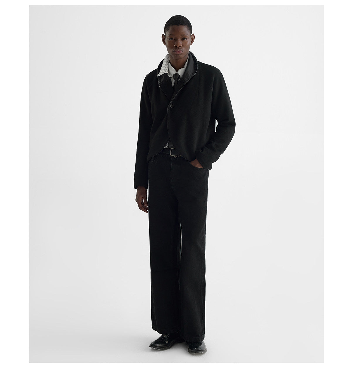 Faux Double-Breasted Jacket